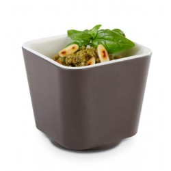 Bol patrat UNIVERSAL melamina, maro, crem, 6.5x6.5 cm, 0.15 litri