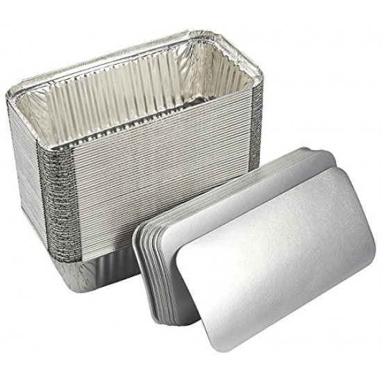 Capace caserola aluminiu 20,4x11,2 cm - 100 buc/set Capace caserola aluminiu 20,4x11,2 cm - 100 buc/set