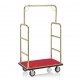 Hotel luggage trolley, copper stainless steel, red carpet, 105.5x62.5x183cm, Economic Hotel luggage trolley, copper stainless steel, red carpet, 105.5x62.5x183cm, Economic