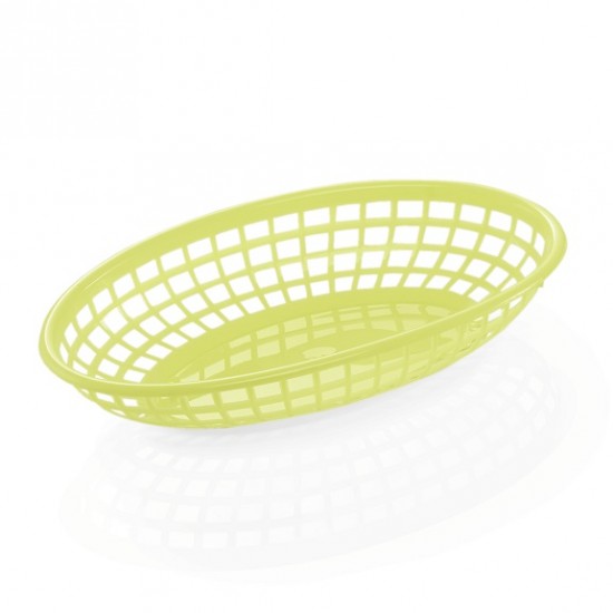 Coș oval, servire cartofi wedges, prăjiți, pâine, galben, 23.5x14.5x4.5 cm Coș oval, servire cartofi wedges, prăjiți, pâine, galben, 23.5x14.5x4.5 cm