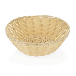 Coș rotund pâine, imitatie ratan, polipropilena, 230x80 mm