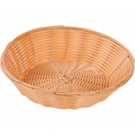 Coș rotund pâine, fructe, imitatie ratan, polipropilena, 240x50 mm