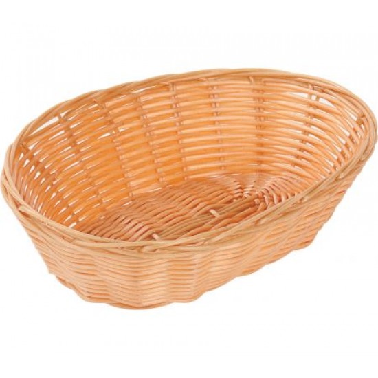 Coș oval servire pâine, fructe, imitatie ratan, polipropilena, 37.5x15x6.5 cm Coș oval servire pâine, fructe, imitatie ratan, polipropilena, 37.5x15x6.5 cm