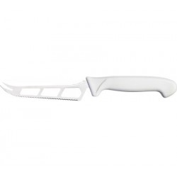 Cuțit brânză, inox, lamă 15 cm, cu mâner alb
