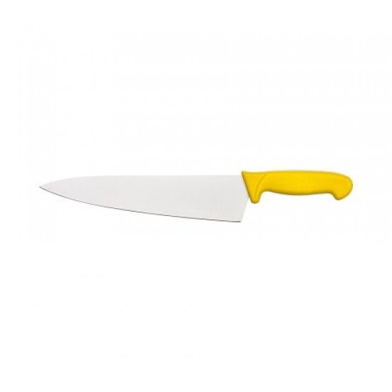Cuțit bucătar, inox, lama 26 cm, mâner galben Cuțit bucătar, inox, lama 26 cm, mâner galben
