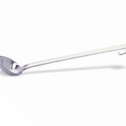 Lingură inox servire, adancă, perforată, 37 cm