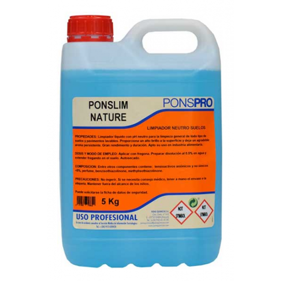 Detergent pardoseli Asevi Ponslim Nature 5l Detergent pardoseli Asevi Ponslim Nature 5l