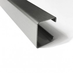 Profil C universal margini de închidere/acoperire pereți, uși frigorifice, inox, 30x35x2000 mm