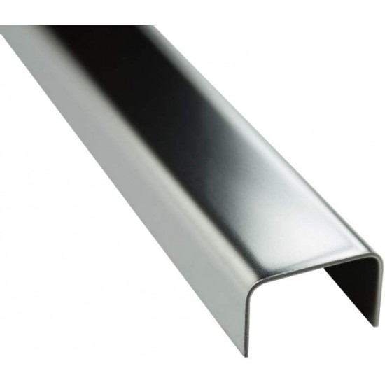 Universal U-edge profile for closing/covering walls, refrigerator doors, stainless steel, 30x35x2000 mm Universal U-edge profile for closing/covering walls, refrigerator doors, stainless steel, 30x35x2000 mm