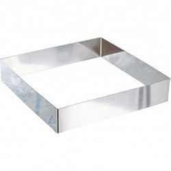 Formă/Ramă Inox Patrată 10x10xh5cm Formă/Ramă Inox Patrată 10x10xh5cm
