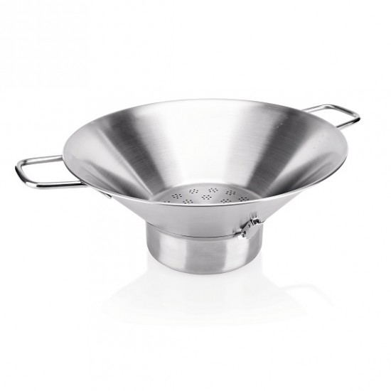 Strecurătoare amestec condimente, cartofi prăjiți, aluminiu, cu mânere, 40xH20 cm Strecurătoare amestec condimente, cartofi prăjiți, aluminiu, cu mânere, 40xH20 cm