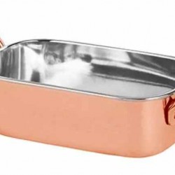 Roaster dreptunghiular inox cu strat cuprat, 350ml, 12,5x8,5x3,75cm