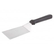 Spatulă inox, curbată, plină, 15x9-28 cm