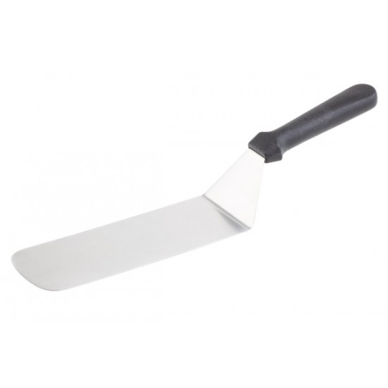 Spatulă inox, curbată, plină, 24x7.5-37.5 cm Spatulă inox, curbată, plină, 24x7.5-37.5 cm