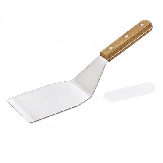 Spatulă inox curbată, cu margini ascuțite, 11x15-34 cm Spatulă inox curbată, cu margini ascuțite, 11x15-34 cm