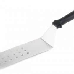 Spatulă inox, curbată, perforată, 24x7.5-37.5 cm