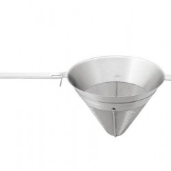 Strecurătoare inox, conică, cu sită deasă, 24x18 cm