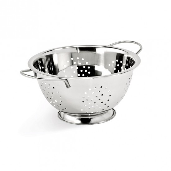 Strecurătoare inox, perforată, cu mânere laterale, 24xH14 cm Strecurătoare inox, perforată, cu mânere laterale, 24xH14 cm