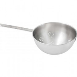 Strecurătoare inox perforată cu coadă, 26x20 cm