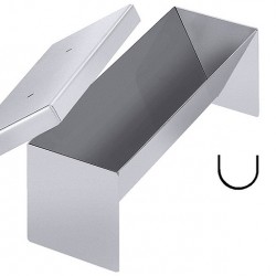 Tavă terrine cu capac, formă U, inox 26 x 8.5 x 7.5 mm