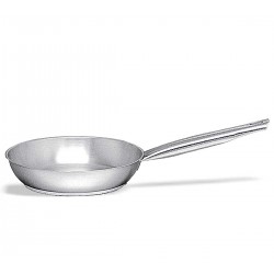 Tigaie inox, profesională, antiderentă, 18xH3.5 cm