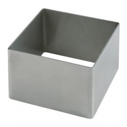 Forma inox patrata mousse 8 x 8 x H 4,5 cm
