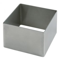 Forma inox patrata mousse 8 x 8 x H 4,5 cm