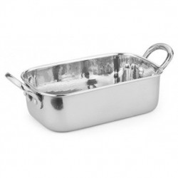 Roaster pătrat inox, servire cartofi prăjiți, 400ml, 11,5x4,75 cm